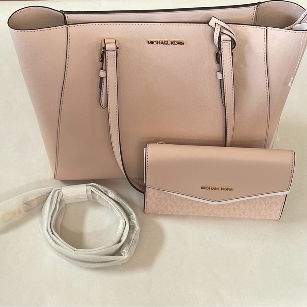 Michael Kors Charlotte Large 3-in-1 Tote Blush Pink NWOT